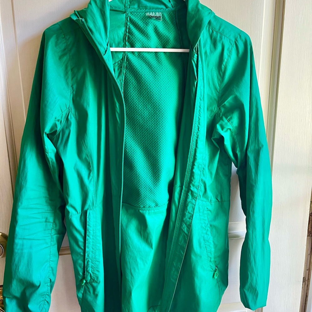 Marmot Vibrant Green Windbreaker Jacket